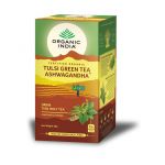 Organic India Infusão Bio Tulsi Chá Verde e Ashwaganda 25 Saquetas