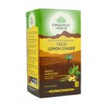 Organic India Tulsi Chá de Gengibre e Limão 18 Unidades