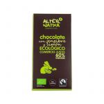 Alternative 15 Chocolate 60%, Cacau com Gengibre e Limão Orgânico 80g
