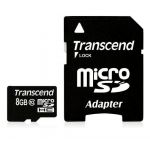 Transcend Micro SD 8GB Class 10 C Adapt SD - TS8GUSDHC10