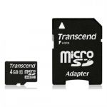 Transcend Micro SD 4GB Class 10 C Adapt Sd - TS4GUSDHC10