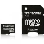 Transcend 16GB Micro SDHC Card 16GB + Adapter Class 10 UHS-I - TS16GUSDU1