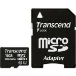 Transcend 16GB Micro SDHC 600x Class 10 UHS-I M + Adaptador SD - TS16GUSDHC10U1