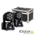 Ibiza LHM350LED Robô de Luz Móvel 13 canais RGBW LED DMX