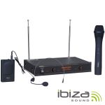 Ibiza Sound VHF2H Sistema de Microfone S/ fios