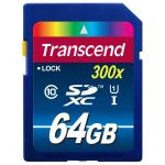 Transcend 64GB SD Card SDXC Class 10 300x UHS-I - TS64GSDU1