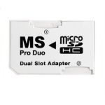 Adaptador Duplo de MicroSD para Memory Stick Pro Duo