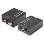 Conversor de Áudio Digital Toslink Coaxial para RCA Analógico
