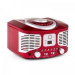 Auna RCD320 CD Player Retro FM AUX vermelho