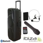 Ibiza Coluna Amplificada 10" 600W Black - PORT225VHF-BT