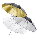 Walimex 3 Reflex/translucent Light Umbrellas, 84cm