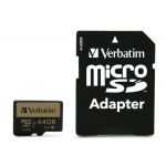 Verbatim 64GB Micro SDXC Pro+ Class 10 UHS-I + Adaptador SD - 44034