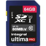 Integral 64GB SDXC Ultima Pro 80MB/s Classe 10 - INSDX64G10-80U1