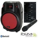 Ibiza Coluna Amplificada 6.5" 50W Red - POWER6-PORT-R