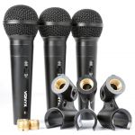 Vonyx Pack 3x Microfone Dinamicos c/ Mala e Acessórios (VX1800S)