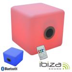 Ibiza Coluna Bluetooth 3" 5W Cubo 12 Leds Rgb Comando IP44 - LED-CUBE2020