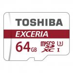 Toshiba 64GB Exceria M302-EA Micro SD Class U3 + SD Adapter - THN-M302R0640EA