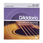 D'Addario Conjunto Cordas EJ26 Phosphor Bronze Custom Light 11-52