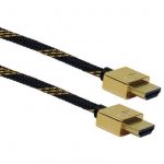 Schwaiger Cabo HDMI Alta Velocidade com Ethernet 1.5m Black & Gold - HDMSL15 531