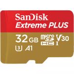 SanDisk 32GB MicroSDHC Extreme Plus Class10 U3 V30 UHS-I + Adapter - SDSQXBG-032G-GN6MA