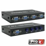 Prok Distribuidor Comutador VGA 4 Entradas 1 Saída - PK-VGA4E1S-C