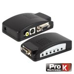 Prok Conversor Vídeo Vga+rca+audio para Vga - Pk-rcavga