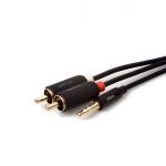 Tech Link Cabo 3.5mm - 2 RCA iWIRES Black 3M