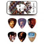 Dunlop Caixa de Metal com 12 Palhetas Jimi Hendrix JHPT07M