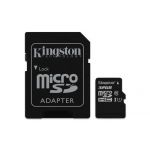 Kingston 32GB Micro SDHC Class 10 UHS-I U1 Full HD Canvas 80MB/s + Adaptador SD - SDCS/32GB