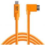 Tether Tools Cabo USB-C para Micro-B 3.0 Curvo Direito Orange - CUC33R15ORG