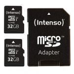 Intenso 32GB Micro SDHC Class 10 (Pack 2) - 3423482