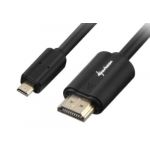 Sharkoon Cabo HDMI > micro HDMI preto 1,5m, HDMI 2.0 4K - 4044951017973