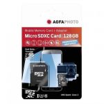 AgfaPhoto 128GB Micro SDXC UHS I Propara High Speed U3 + Adaptador SD - 10613