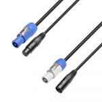 Adam Hall Cables 8101 Psdt 0300 - Power & Dmx Cable Power Twist In & Xlr Female To Power Twist Out & Xlr Male 3m