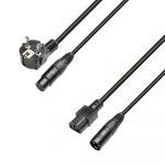 Adam Hall Cables 8101 Psax 1500 - Power And Audio Cable Cee7/7 & Xlr Female To C13 & Xlr Male 3x1.5 mm² 15 M