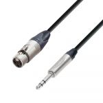 Adam Hall Cables K5 Bfv 1000 - Microphone Cable Neutrik Xlr Female To 6.3 mm Jack Stereo 10 M