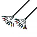 Adam Hall Cables K3 L8 Cc 0500 - Multicore Cable 8 X Rca Male To 8 X Rca Male 5 M