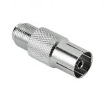 Hama Adaptador Cabo Antena Coaxial Fêmea/Socket-F Macho1S Metal (00122488)