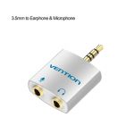 Vention Adaptador de Áudio Jack 3,5mm para 2 Jack Fêmea Microfone e Auricular - MS003974