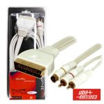 Alpha Elettronica Cabo Silver Plus Svhs / 2RCA / Scart Macho 5M Blister - 92-522/5H