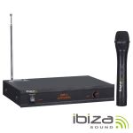 Ibiza Sound VHF1 Sistema de Microfone S/ fios de 1 Canal VHF 203.5MHz