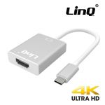 Cabo USB tipo C a HDMI 4K Fêmea Adaptador de vídeo LinQ 15 cm - Prata - DATA-LINQ-MHLUSBC