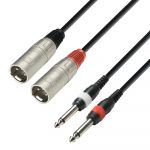 Adam Hall K3 TMP 0600 Audio Cable 2 x XLR male to 2 x 6,3 mm mono Jack male, 6 m