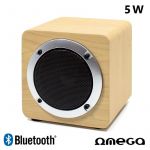 Omega Coluna Bluetooth 5W Quadrada - Madeira
