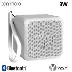 Coluna de Som Bluetooth 3W Cubo de Música com LED - Branco
