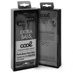 Cool Auriculares 3,5 mm Extra Bass Stereo Micro Black