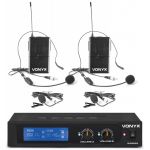Vonyx Central 2 Microfones Cabeça/lapela Vhf 2 Canais S/ Fios (WM522B) - 179.235