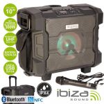 Ibiza Sistema Som Portátil 300W Usb/bt/nfc/fm/bat Mic IPX4