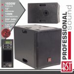 BST Grave Subwoofer Amplificado Pro 12" 1600W Mdf Dsp