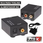 Hq Power Conversor Audio Rca-toslink - PK-COAXOP